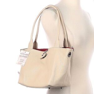 Creazioni In Pelle Genuine Leather Reversible Handbag Made In Italy
